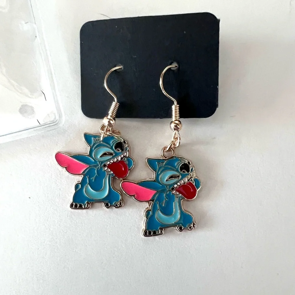 DISNEY Baby STITCH Dangle Earrings NWT